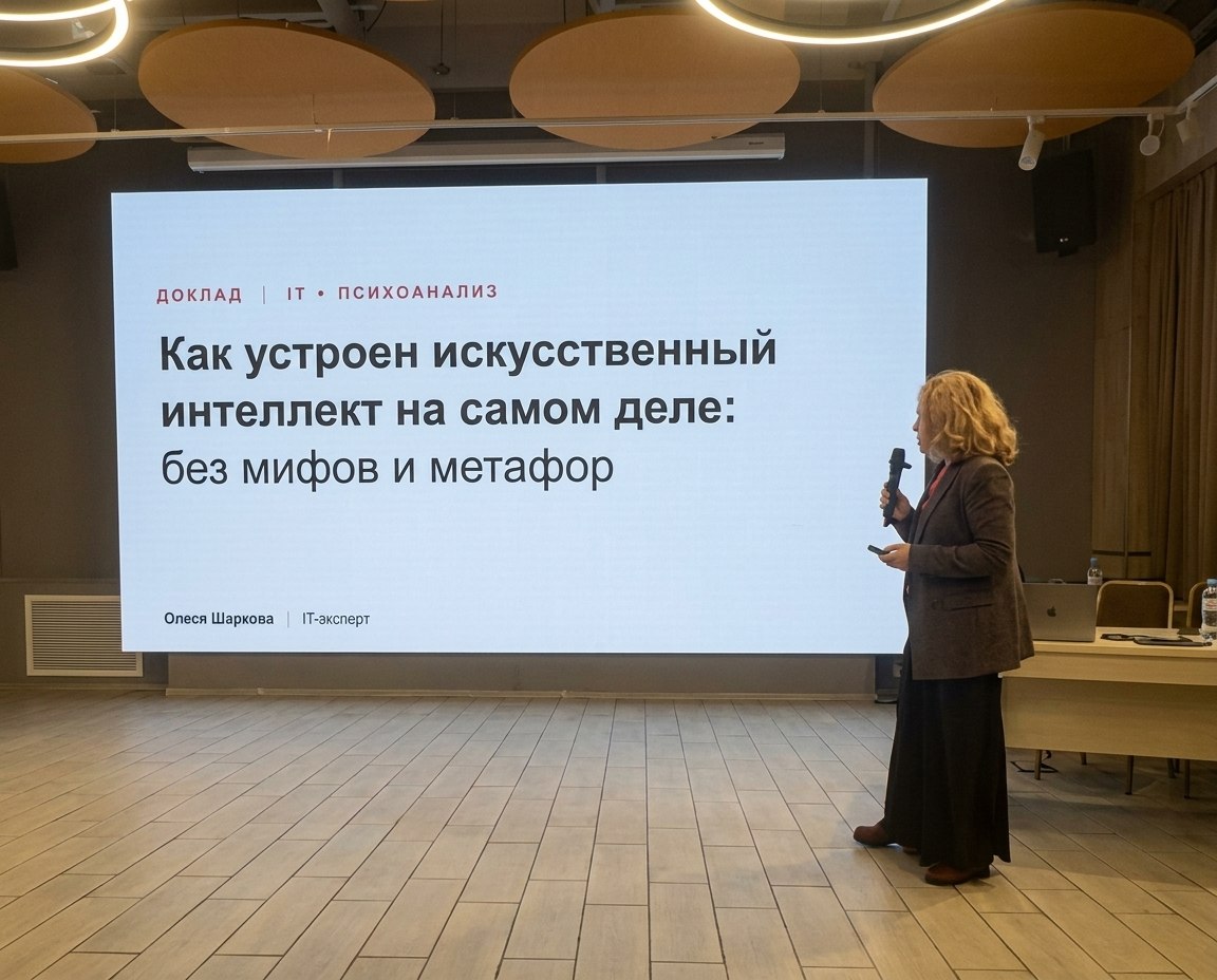 Олеся Шаркова выступила на XII Уфимской конференции по психоанализу с докладом об искусственном интеллекте